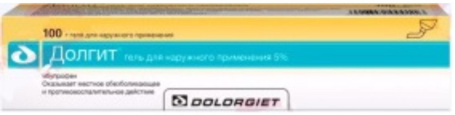 Долгит гель д/наруж. прим. 5% туба 100 г