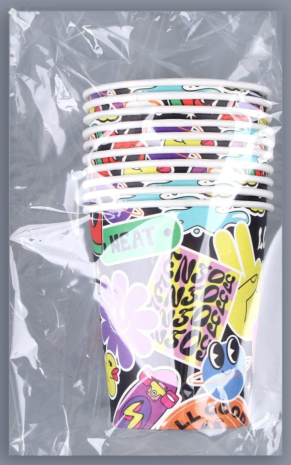 Стакан бумажный «Стикеры», 250 мл