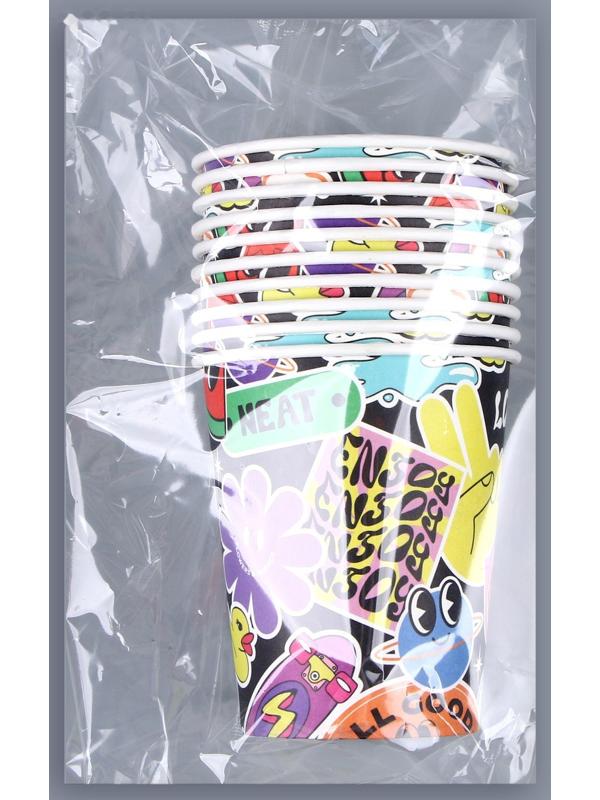 Стакан бумажный «Стикеры», 250 мл