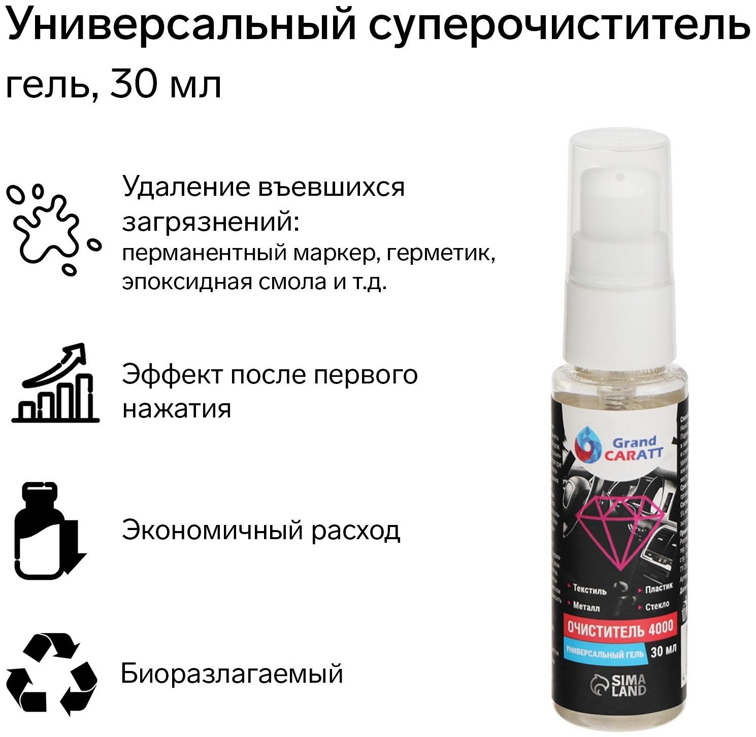 Универсальный биоразлагаемый гель-очиститель Grand Caratt 4000, 30 мл