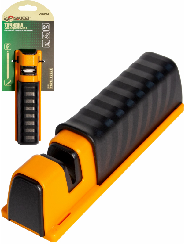 Точилка для заточки ножа / топора Skrab 28494 универсальная с керамическими дисками