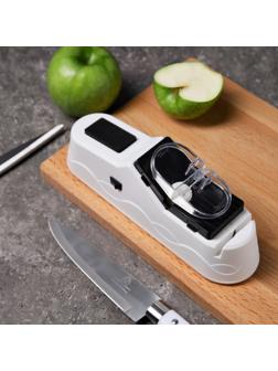 Ножеточка LuazON LTE-002, электрическая, для ножей/ножниц/отверток, 60 Вт, USB, белая