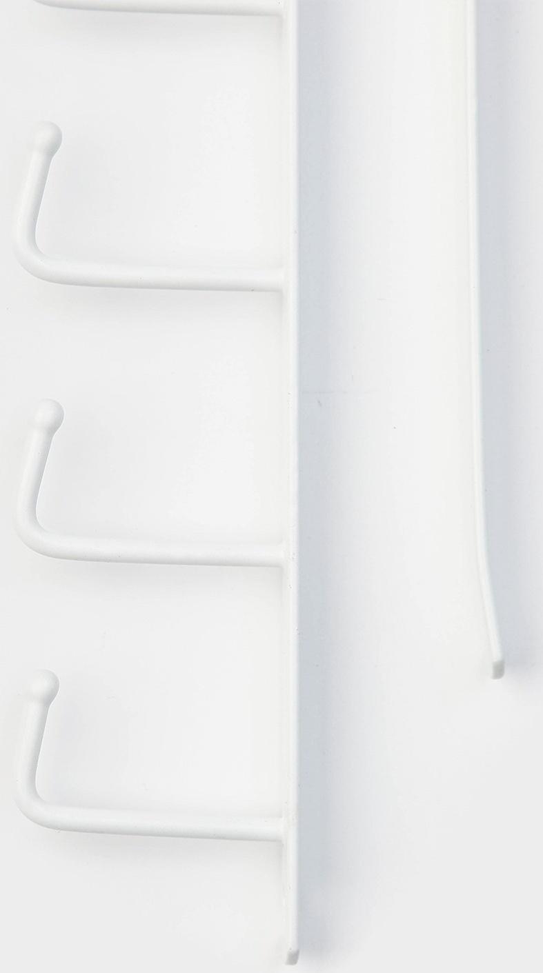 Держатель кухонный подвесной на 6 предметов, 1,5×28×7,5 см, цвет белый