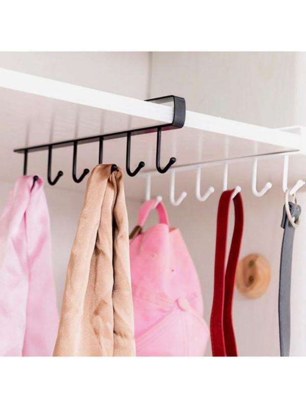 Держатель кухонный подвесной на 6 предметов, 1,5×28×7,5 см, цвет белый