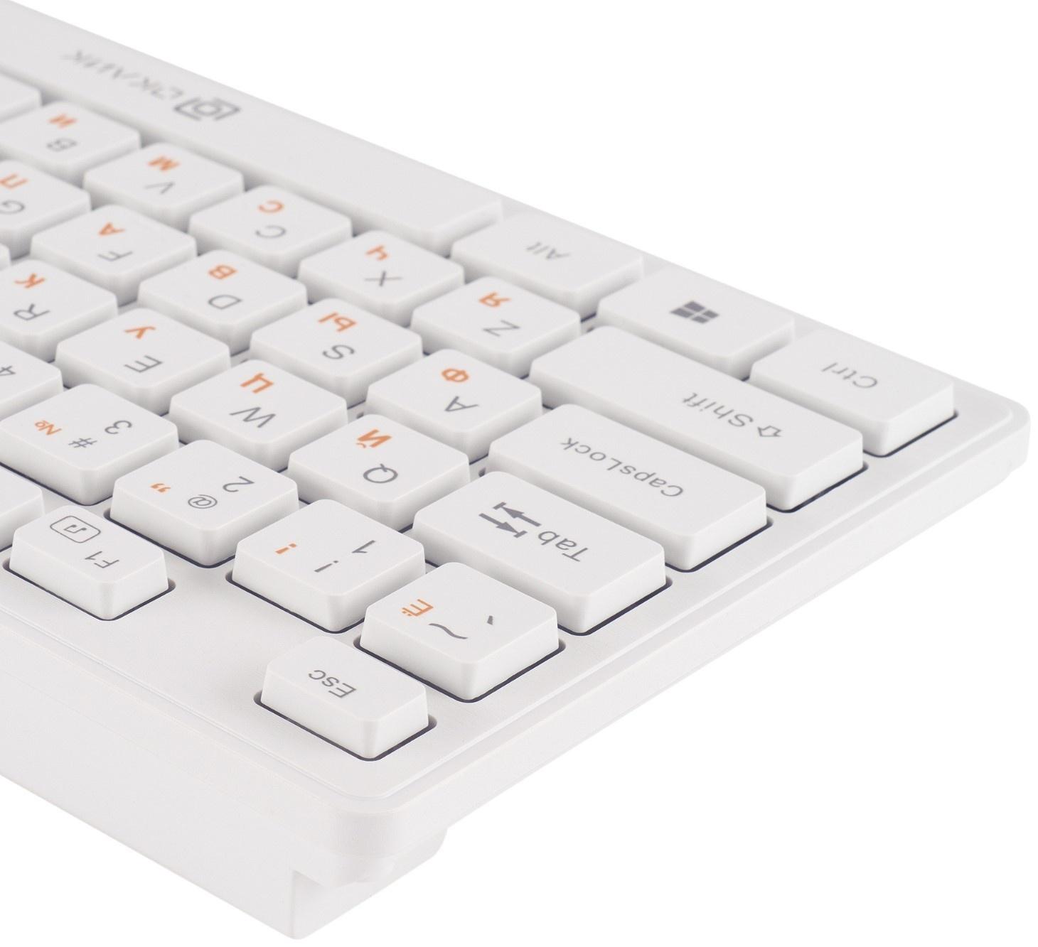 Клавиатура + мышь Оклик 240M клав:белый мышь:белый USB беспроводная slim Multimedia (1091258   10046