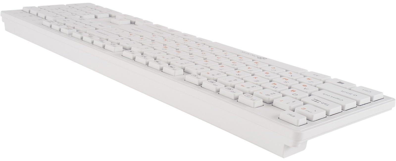 Клавиатура + мышь Оклик 240M клав:белый мышь:белый USB беспроводная slim Multimedia (1091258   10046