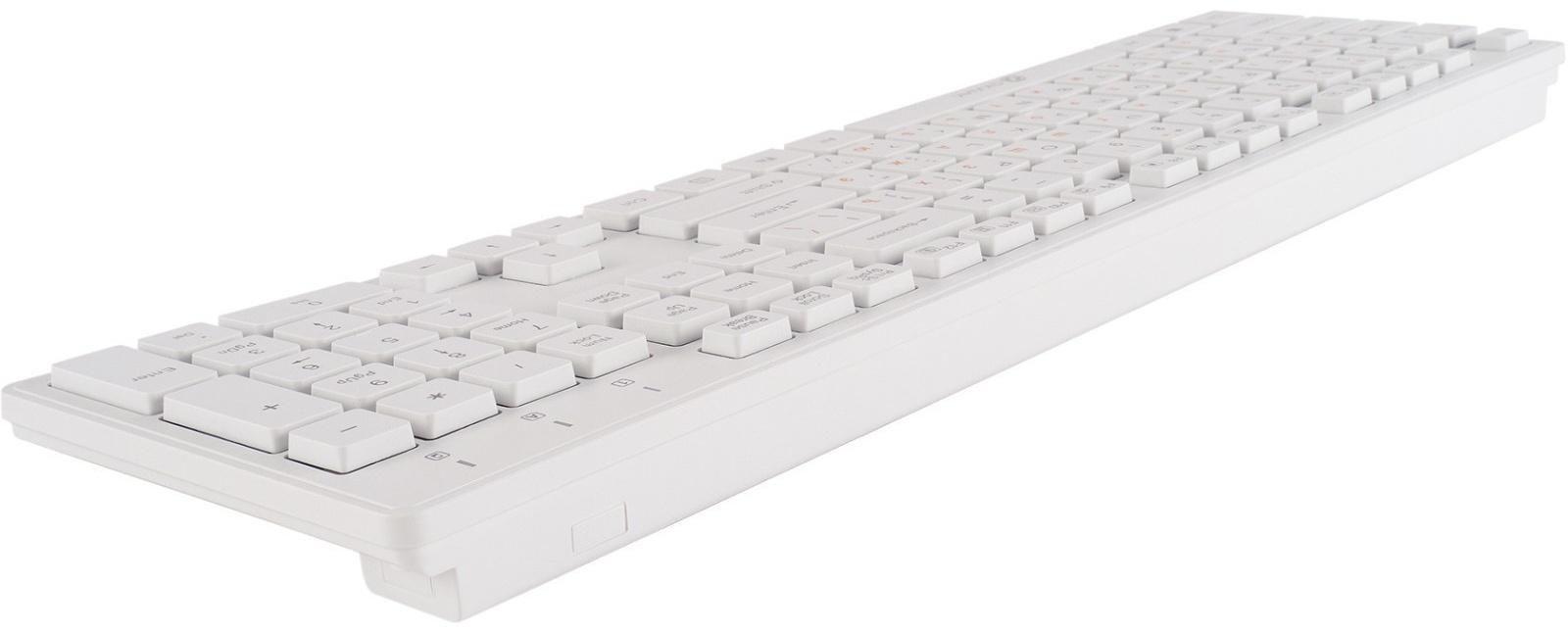 Клавиатура + мышь Оклик 240M клав:белый мышь:белый USB беспроводная slim Multimedia (1091258   10046