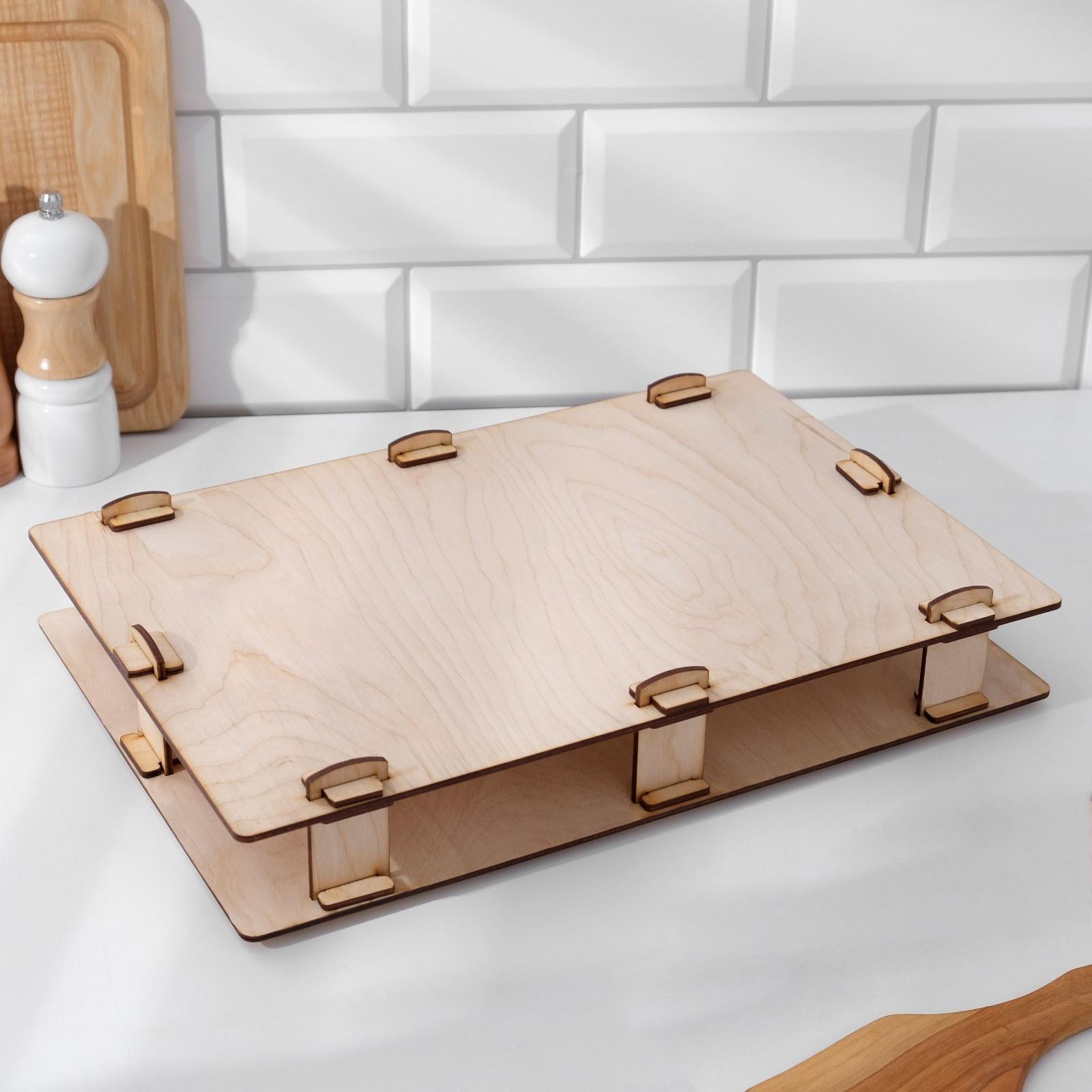 Набор для заморозки пельменей, двухуровневый, 24 х 35 х 4 см, фанера