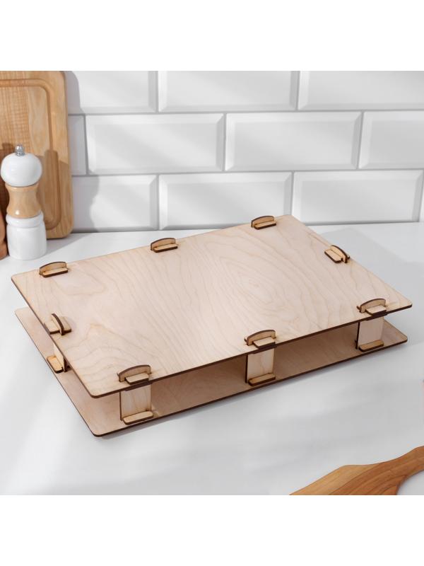 Набор для заморозки пельменей, двухуровневый, 24 х 35 х 4 см, фанера