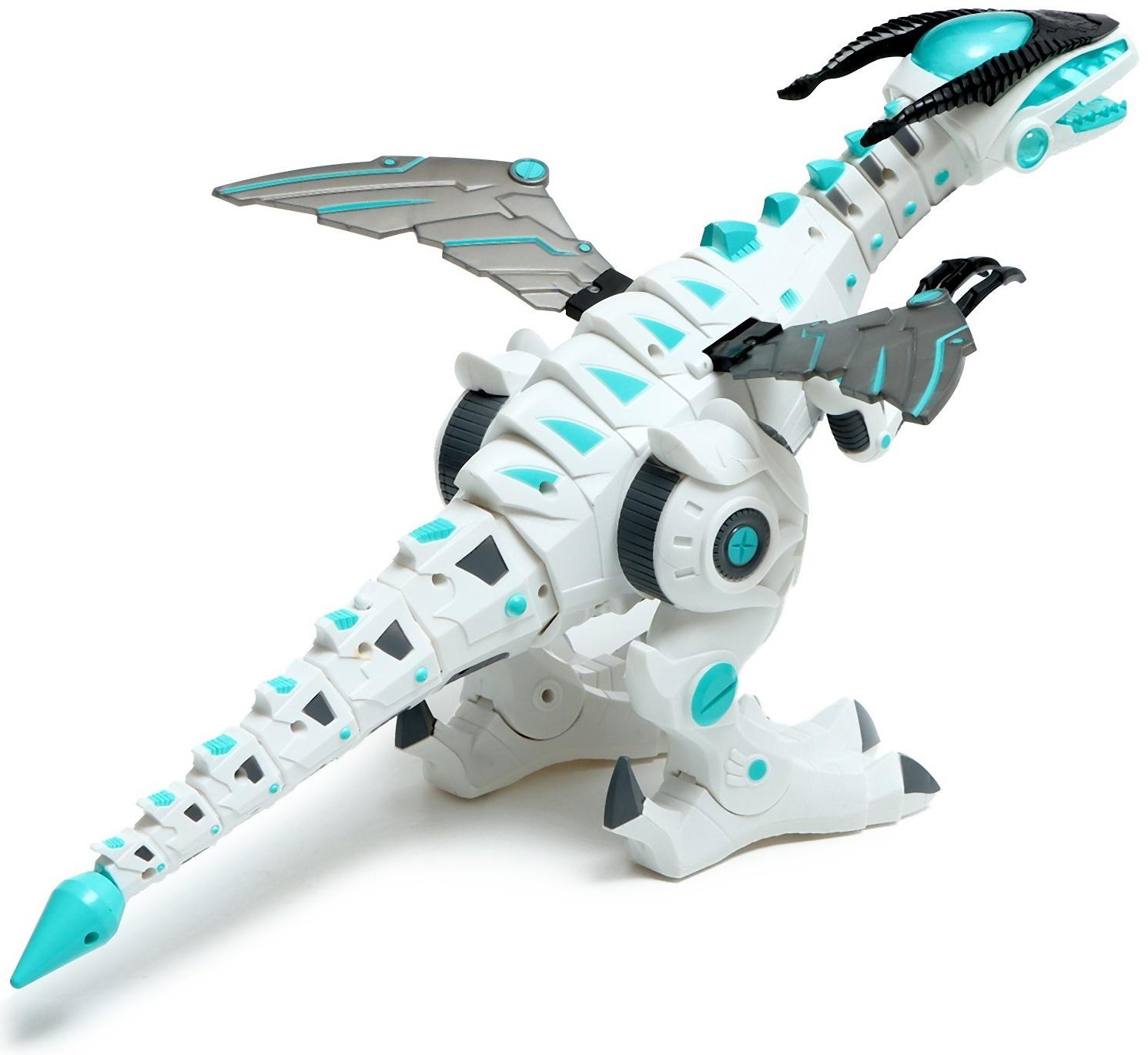 Робот дракон, на пульте управления, интерактивный: музыкальный, пар, звук, свет, на батарейках