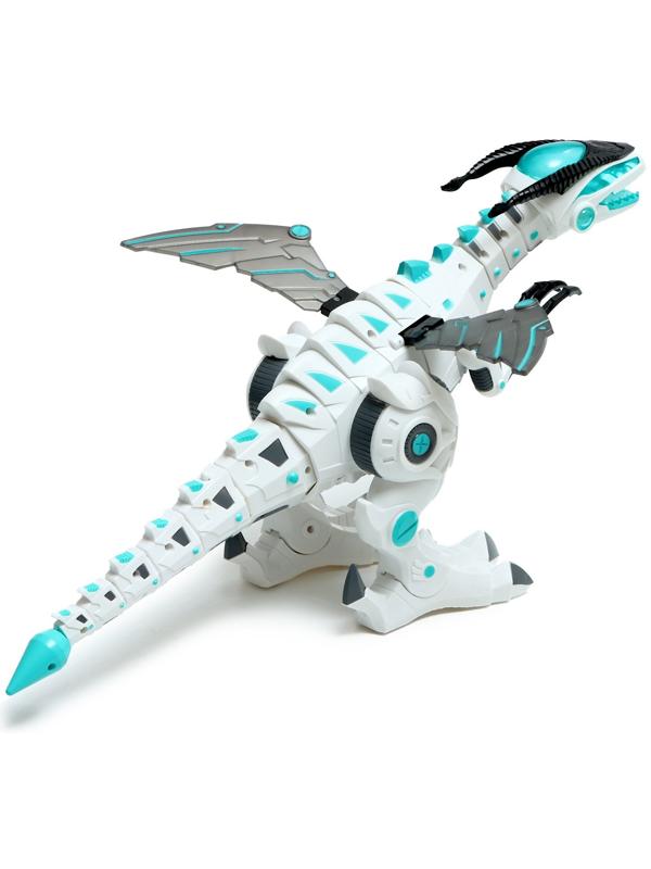 Робот дракон, на пульте управления, интерактивный: музыкальный, пар, звук, свет, на батарейках