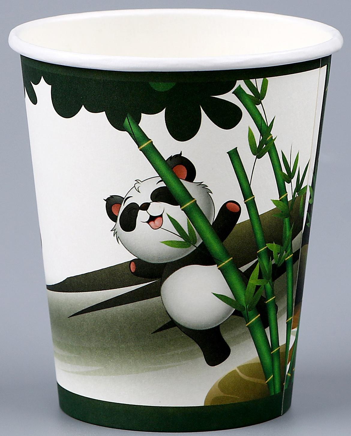 Стакан бумажный «Панда», в наборе 6 шт.