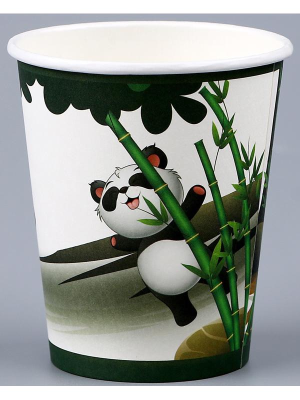 Стакан бумажный «Панда», в наборе 6 шт.