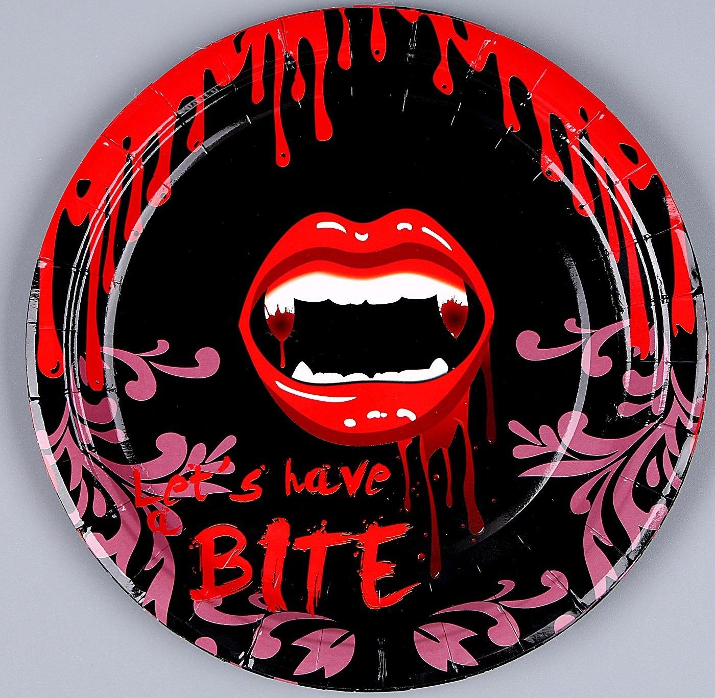 Тарелка бумажная «Губы», в наборе 6 шт.