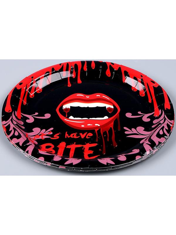 Тарелка бумажная «Губы», в наборе 6 шт.