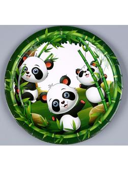 Тарелка бумажная «Панда», в наборе 6 шт.