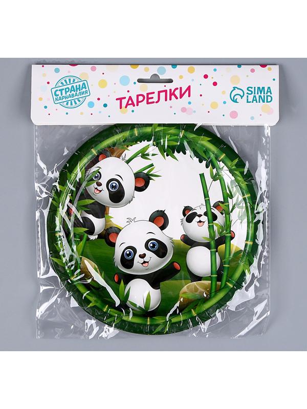 Тарелка бумажная «Панда», в наборе 6 шт.