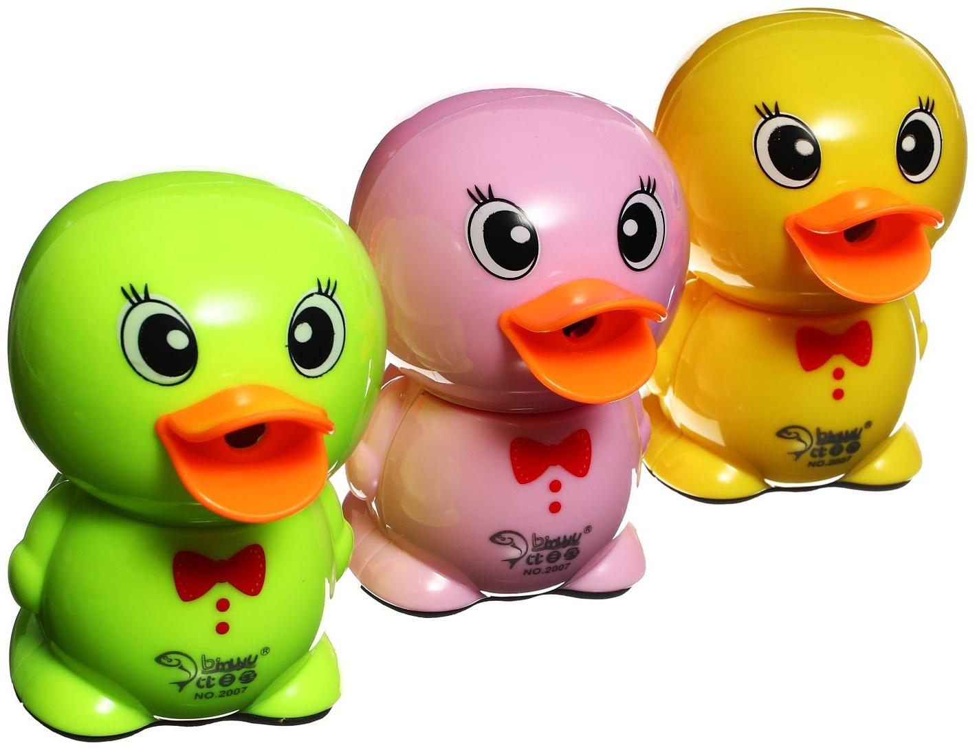 Точилка механическая с контейнером МИКС Уточка