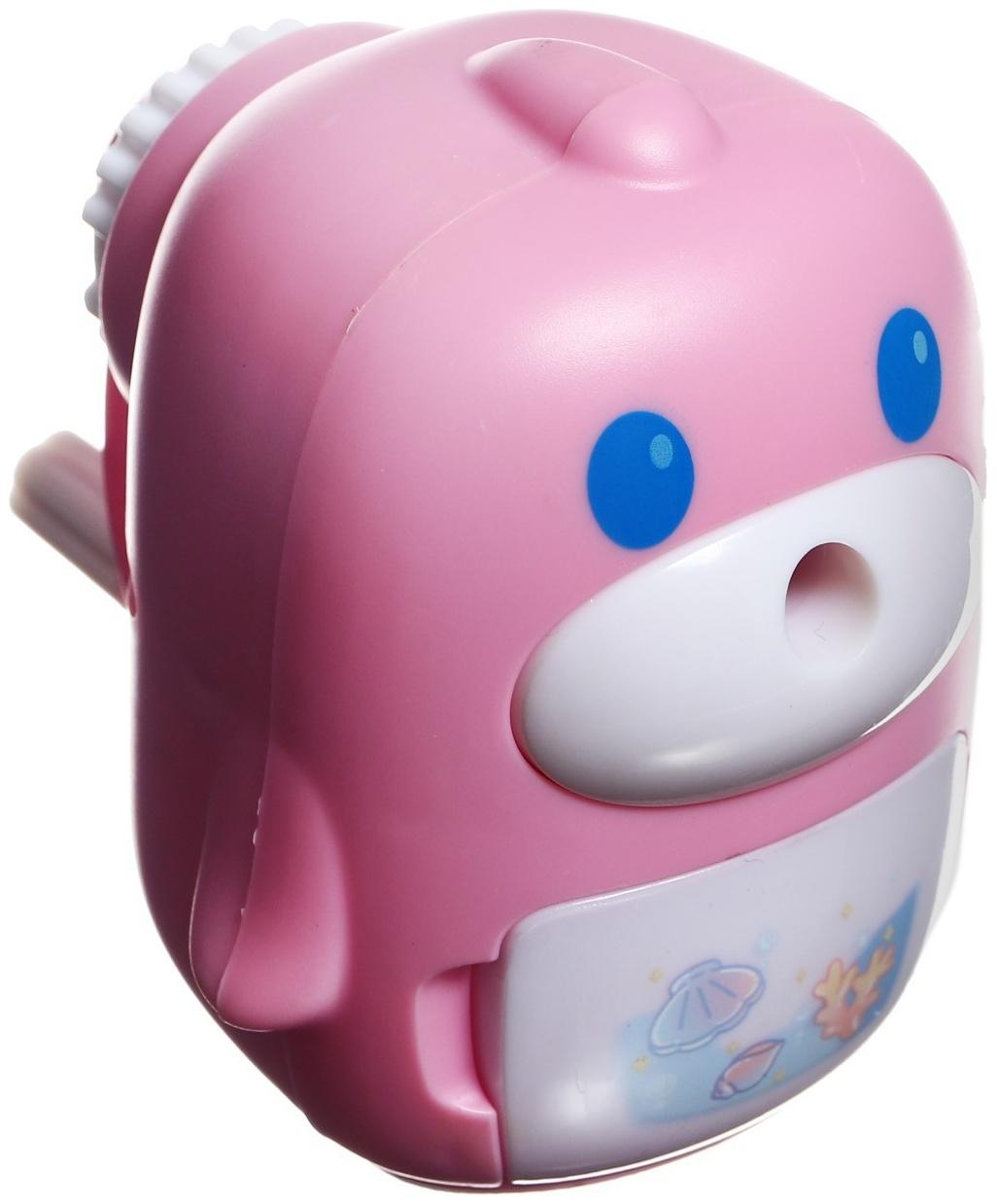 Точилка механическая с контейнером МИКС Морской котик