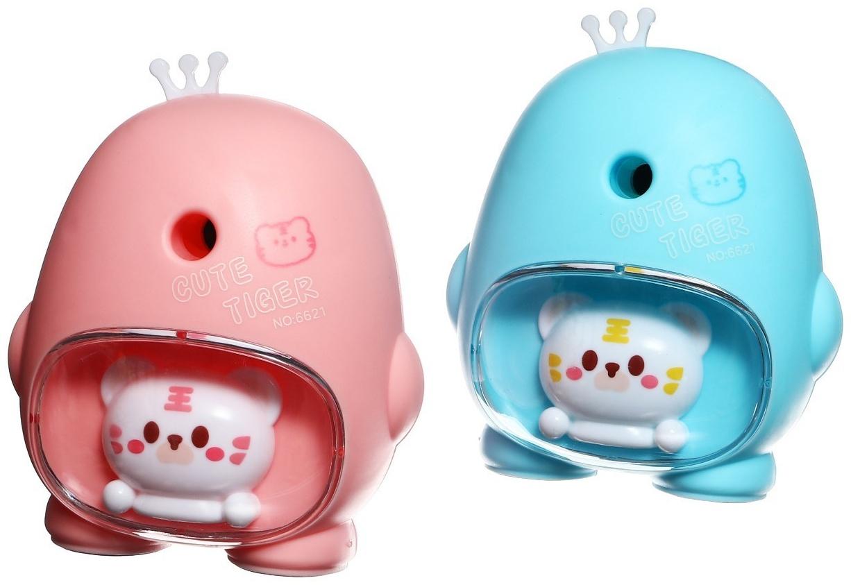 Точилка механическая с контейнером МИКС Котик