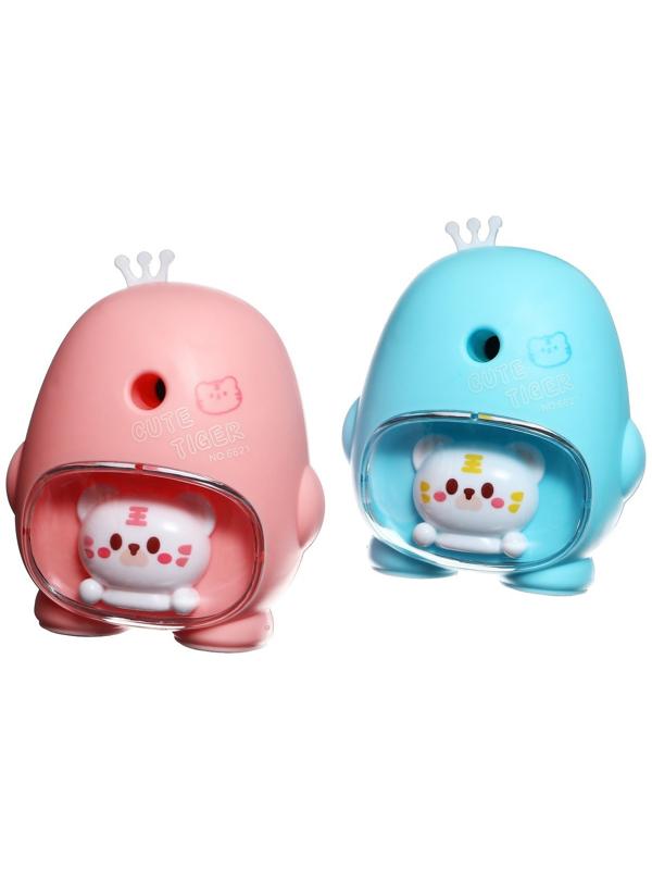 Точилка механическая с контейнером МИКС Котик