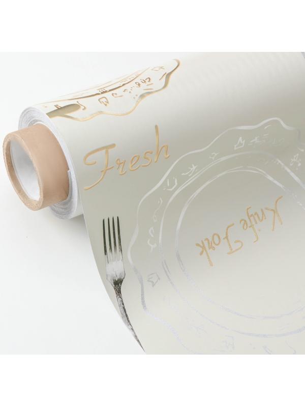 Клеёнка на стол на тканевой основе «К обеду», рулон 20 метров, ширина 137 см, толщина 0,2 мм