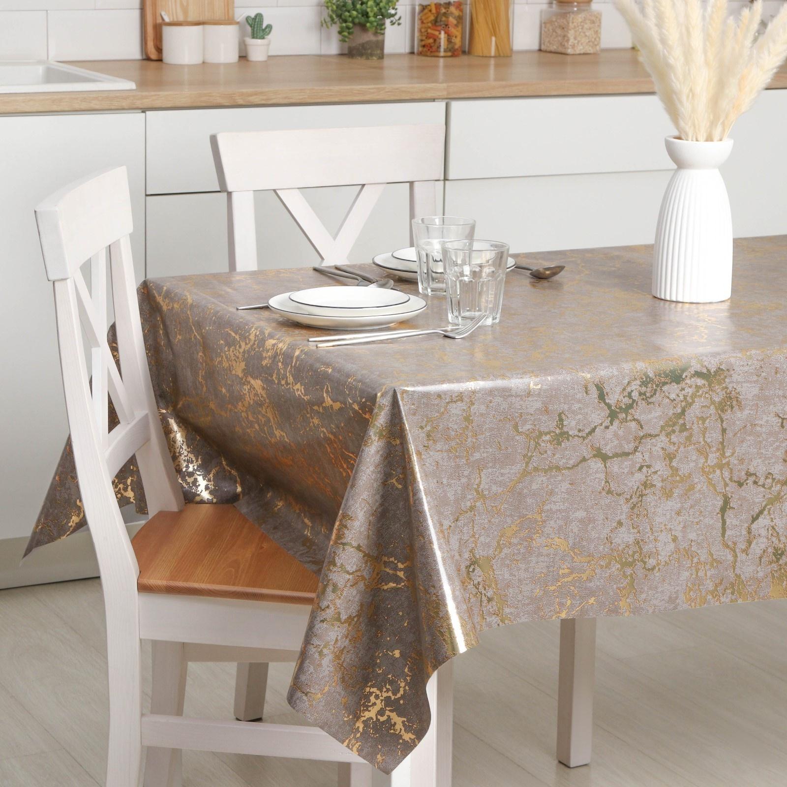 Клеёнка на стол на тканевой основе Prudens, рулон 20 метров, ширина 137 см, толщина 0,2 мм