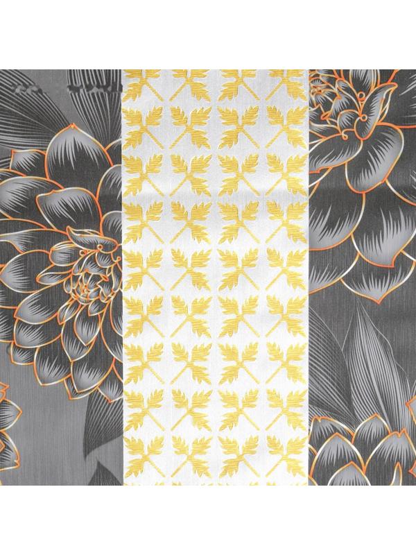 Клеёнка на стол на тканевой основе «В саду», рулон 20 метров, ширина 137 см, толщина 0,2 мм, цвет чёрный