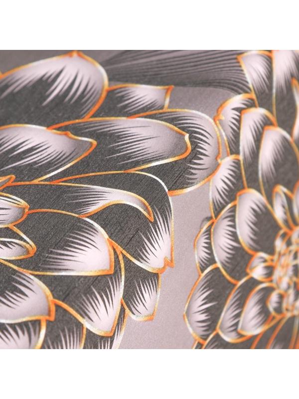 Клеёнка на стол на тканевой основе «В саду», рулон 20 метров, ширина 137 см, толщина 0,2 мм, цвет бордовый