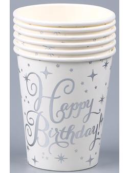 Стакан бумажный «С днем рождения. Звёзды», в наборе 6 шт.