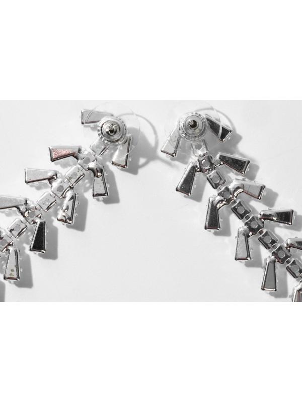 Серьги висячие со стразами 