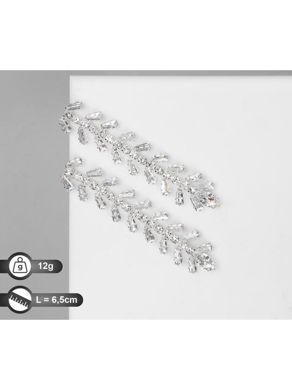 Серьги висячие со стразами 