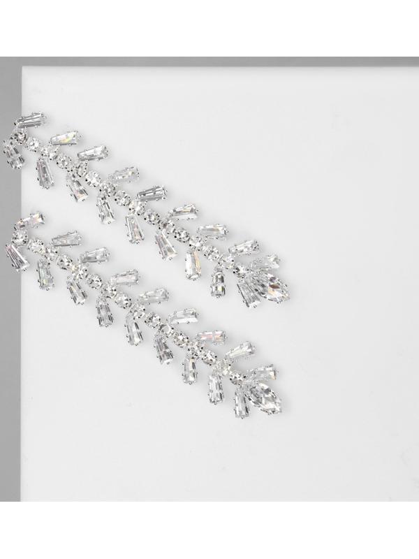 Серьги висячие со стразами 