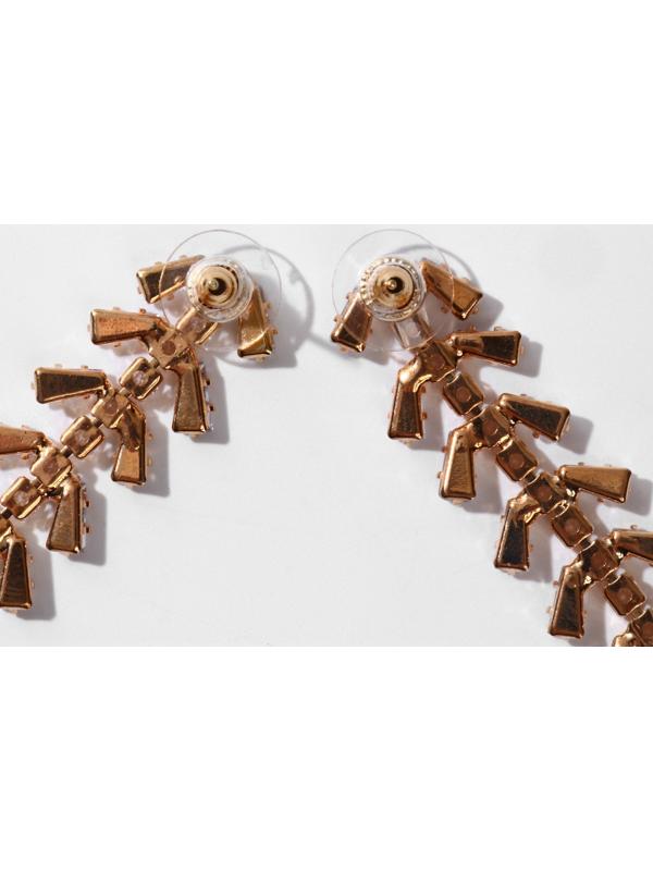 Серьги висячие со стразами 