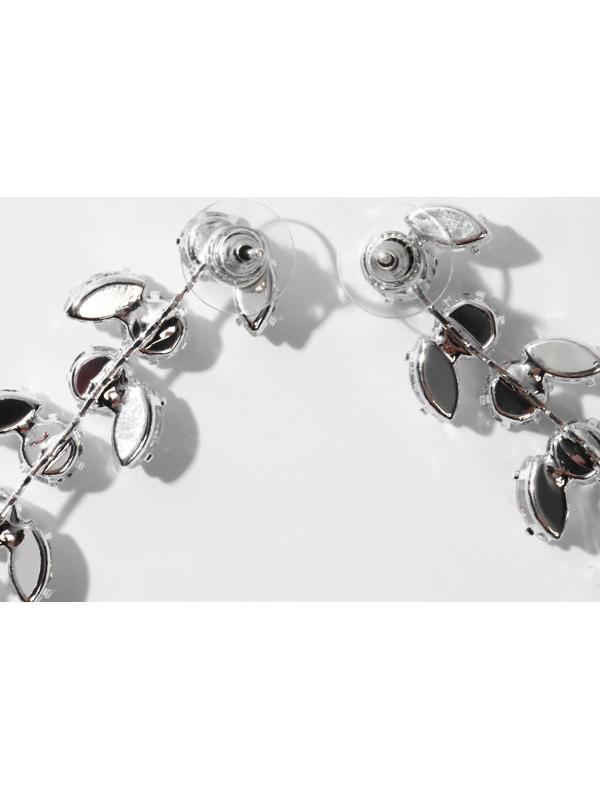 Серьги висячие со стразами 