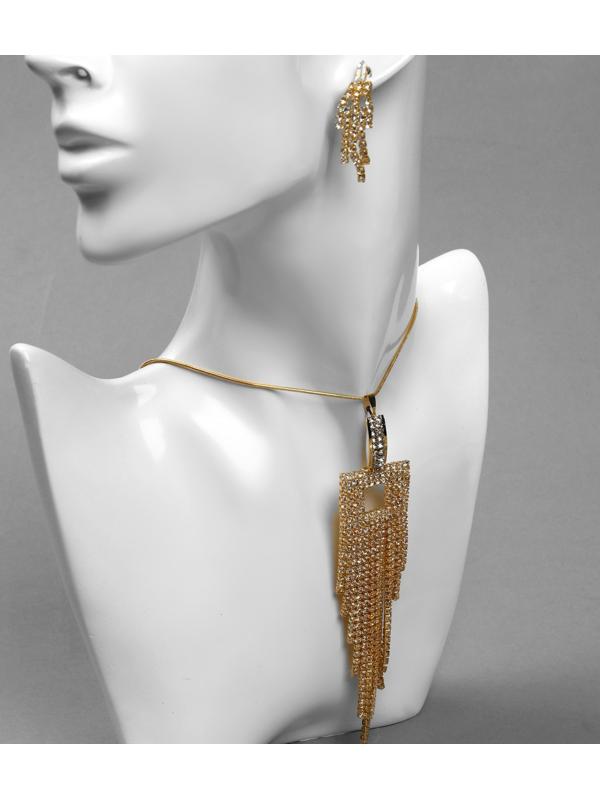 Гарнитур 2 предмета: серьги, кулон 