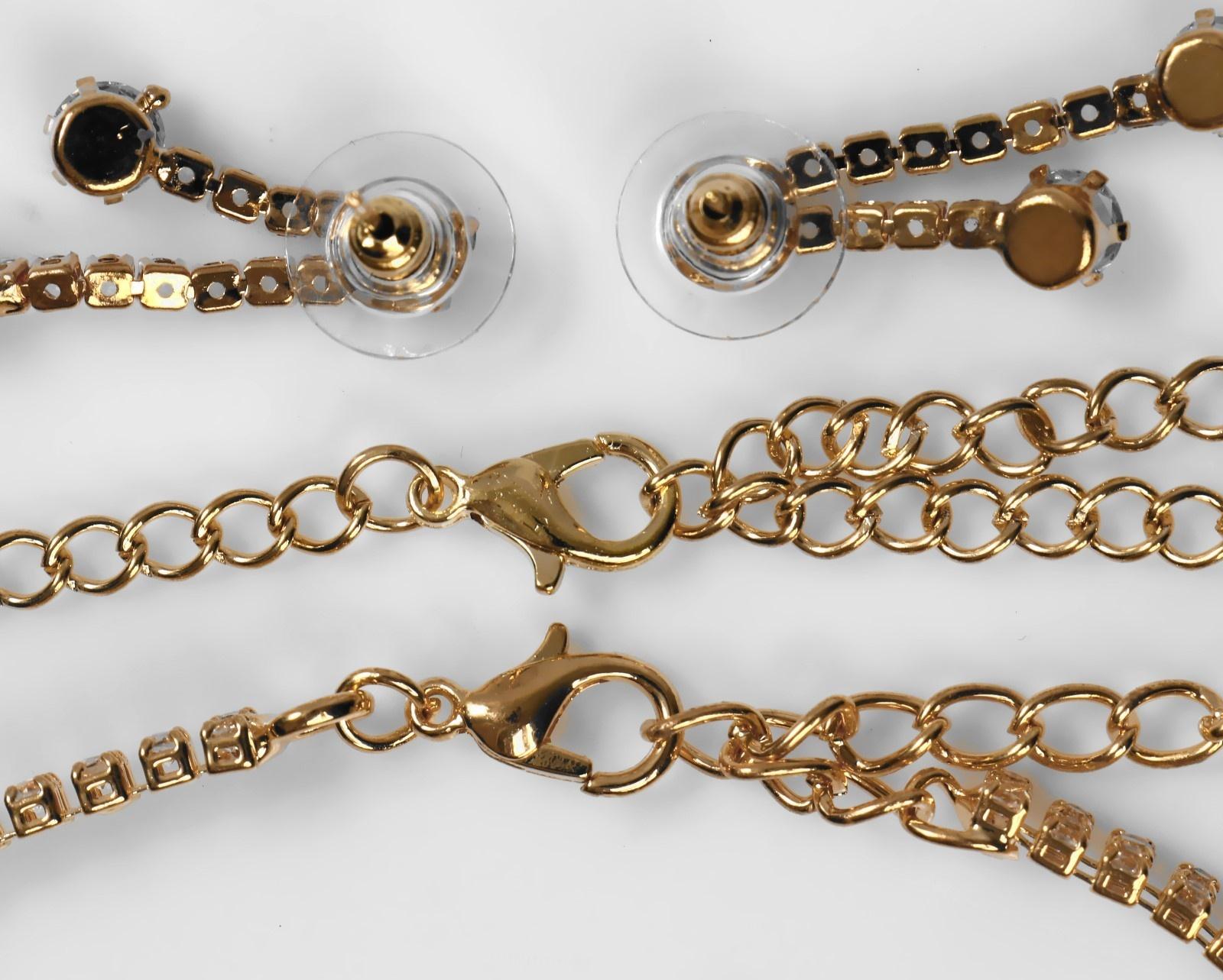 Набор 4 предмета: серьги, колье, браслет, кольцо 