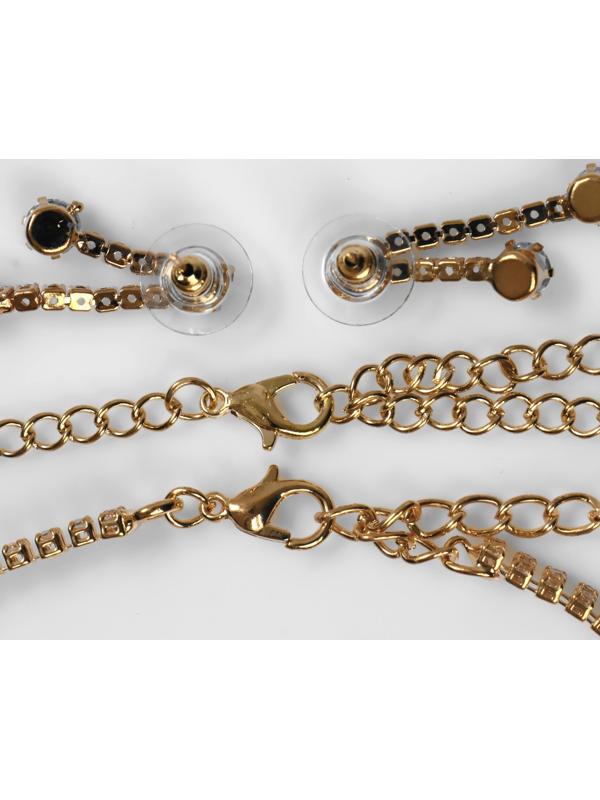 Набор 4 предмета: серьги, колье, браслет, кольцо 