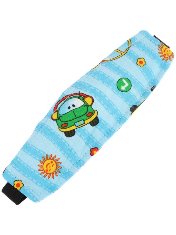 Повязка-фиксатор детская лицевая, для поддержки головы в автокресле, машинки, синяя