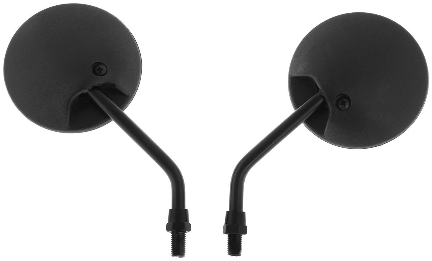 Зеркала задние для мото, высота 18,5 см, d 8,5 см, резьба 8 мм, набор 2 шт