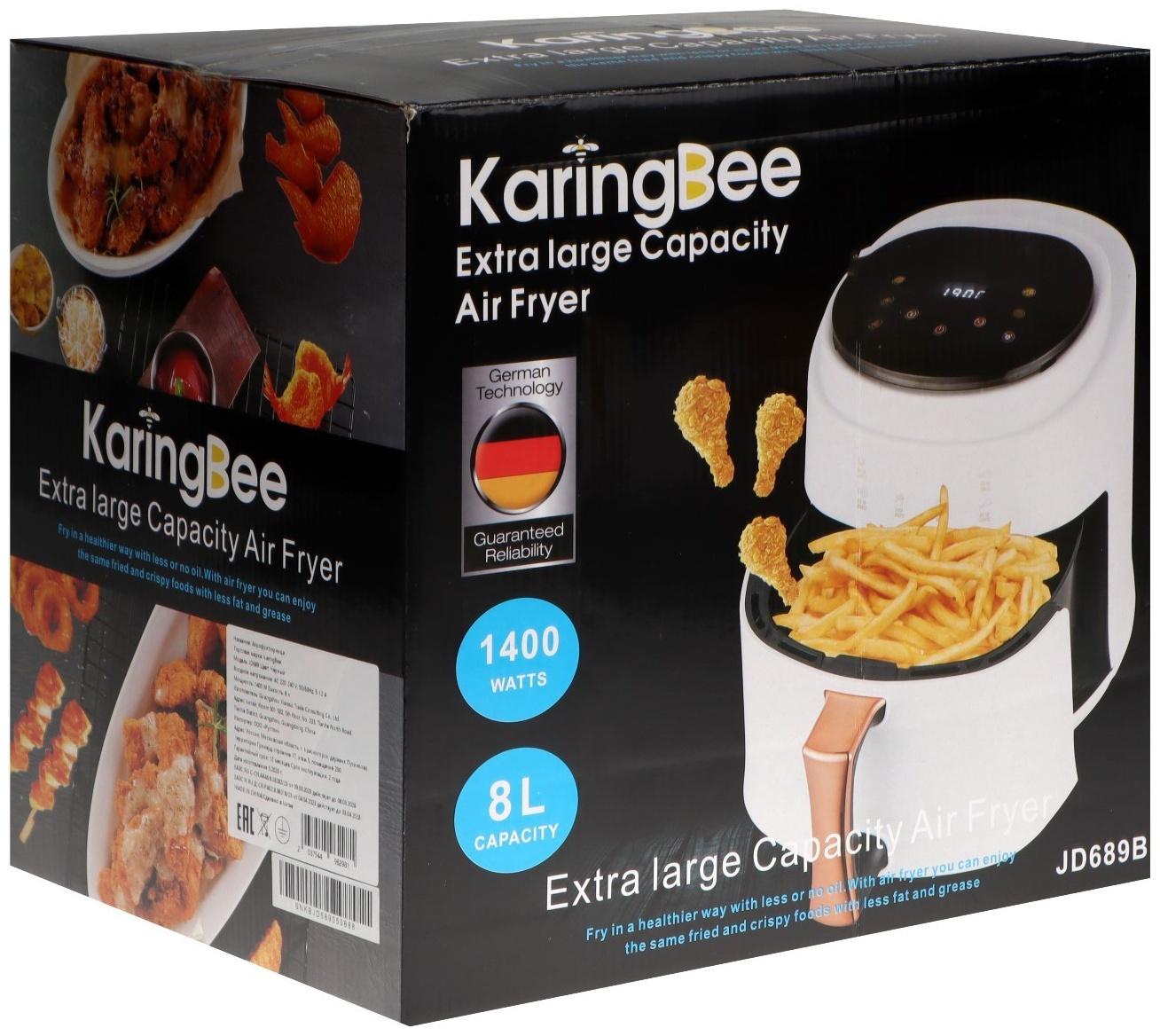 Аэрогриль KaringBee JD689, 1400 Вт, 8 л, чёрная