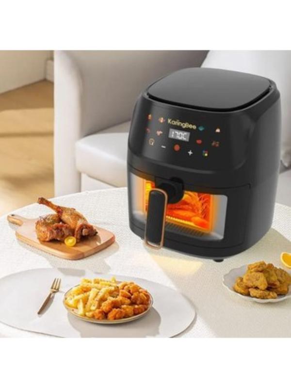 Аэрогриль KaringBee JD1189, 1400 Вт, 8 л, 60-200°C, чёрная