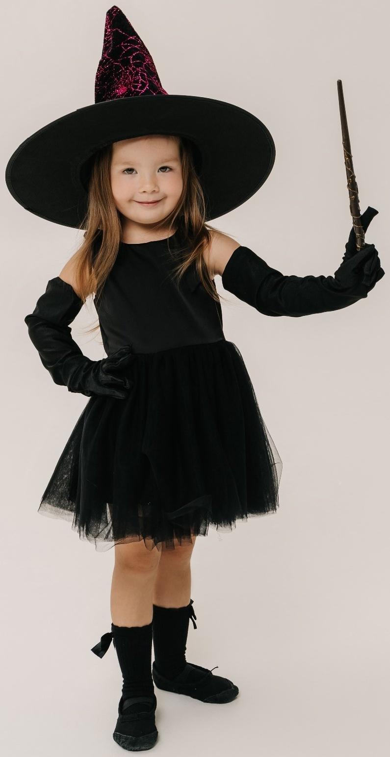 Карнавальный набор «Могущественная ведьма»: шляпа, перчатки, палочка
