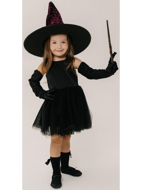 Карнавальный набор «Могущественная ведьма»: шляпа, перчатки, палочка