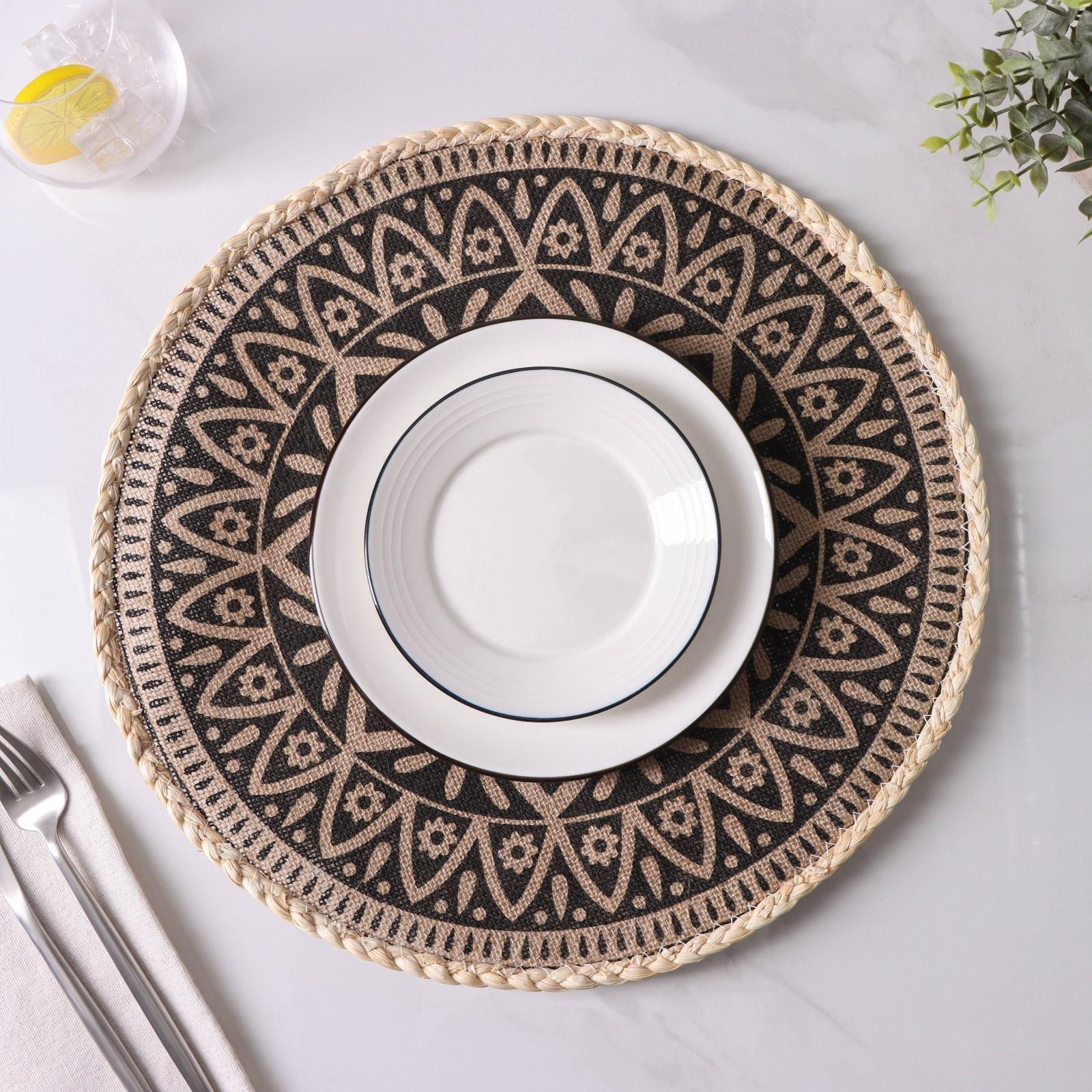 Салфетка сервировочная Доляна «Милли», d=38 см, цвет чёрный