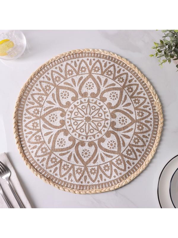 Салфетка сервировочная Доляна «Милли», d=38 см, цвет белый