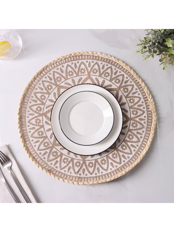 Салфетка сервировочная Доляна «Милли», d=38 см, цвет белый