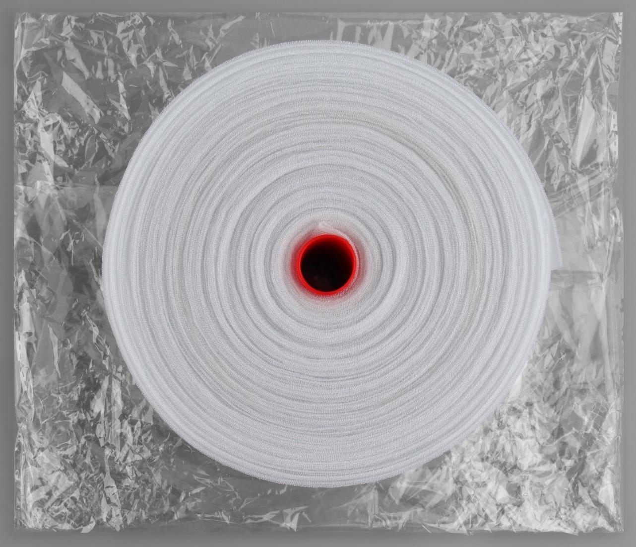 Шторная лента трубная, органза, 10 см, 50 ± 1 м, цвет прозрачный