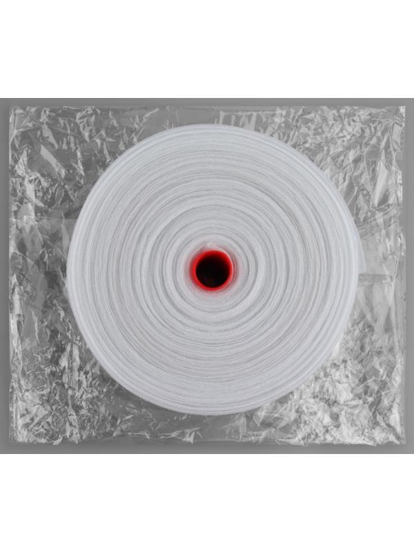 Шторная лента трубная, органза, 10 см, 50 ± 1 м, цвет прозрачный