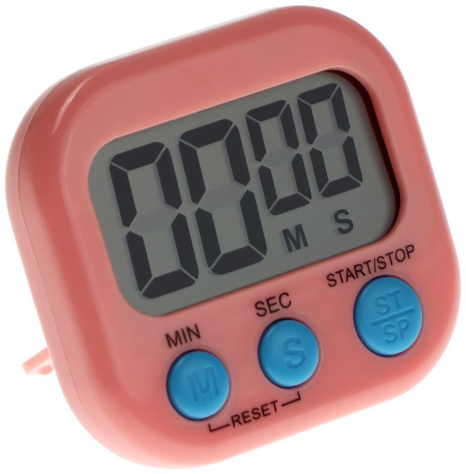 Таймер Luazon LB-18, электронный, розовый